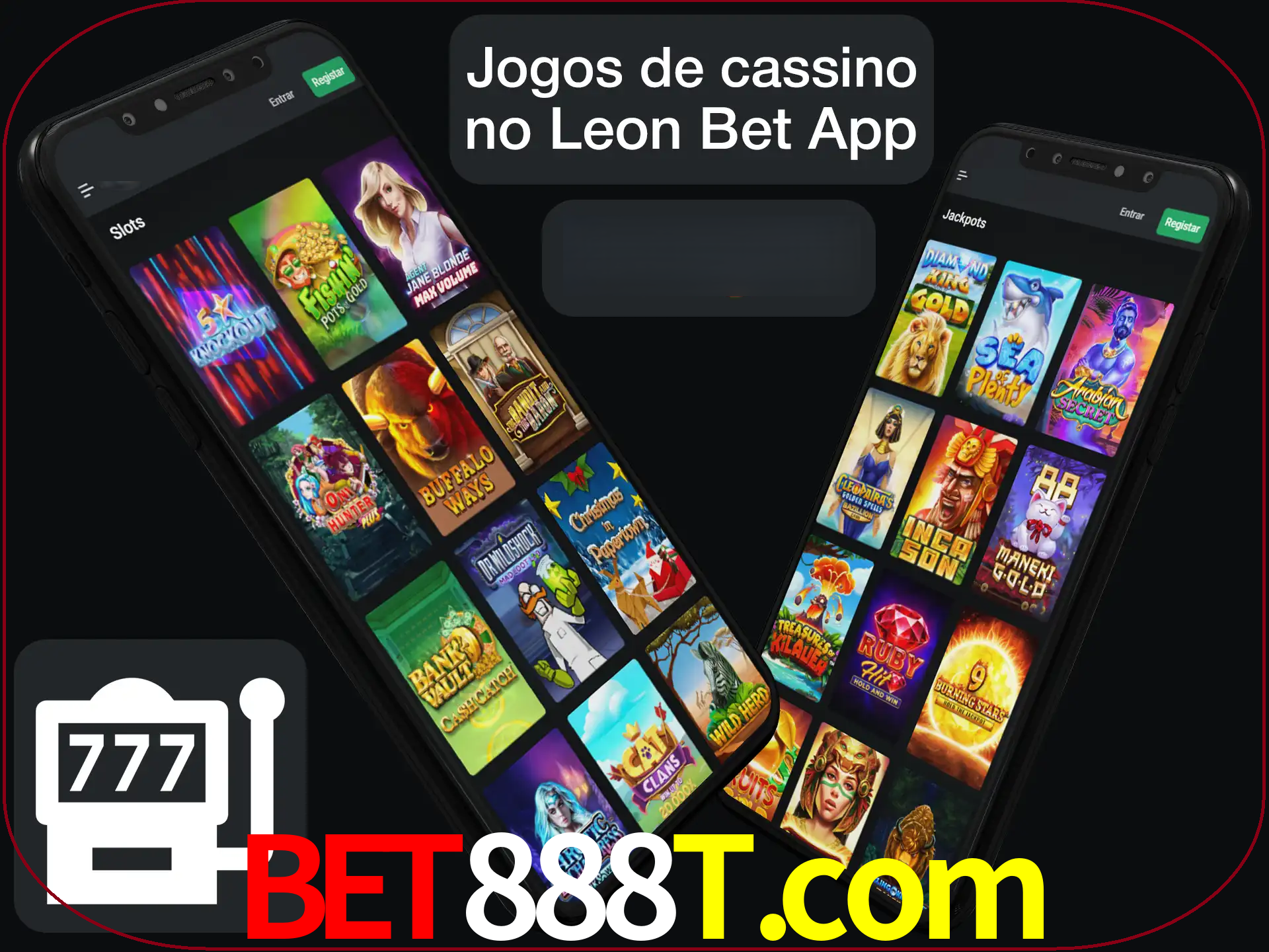 Escolha quais jogos de cassino jogar no app.