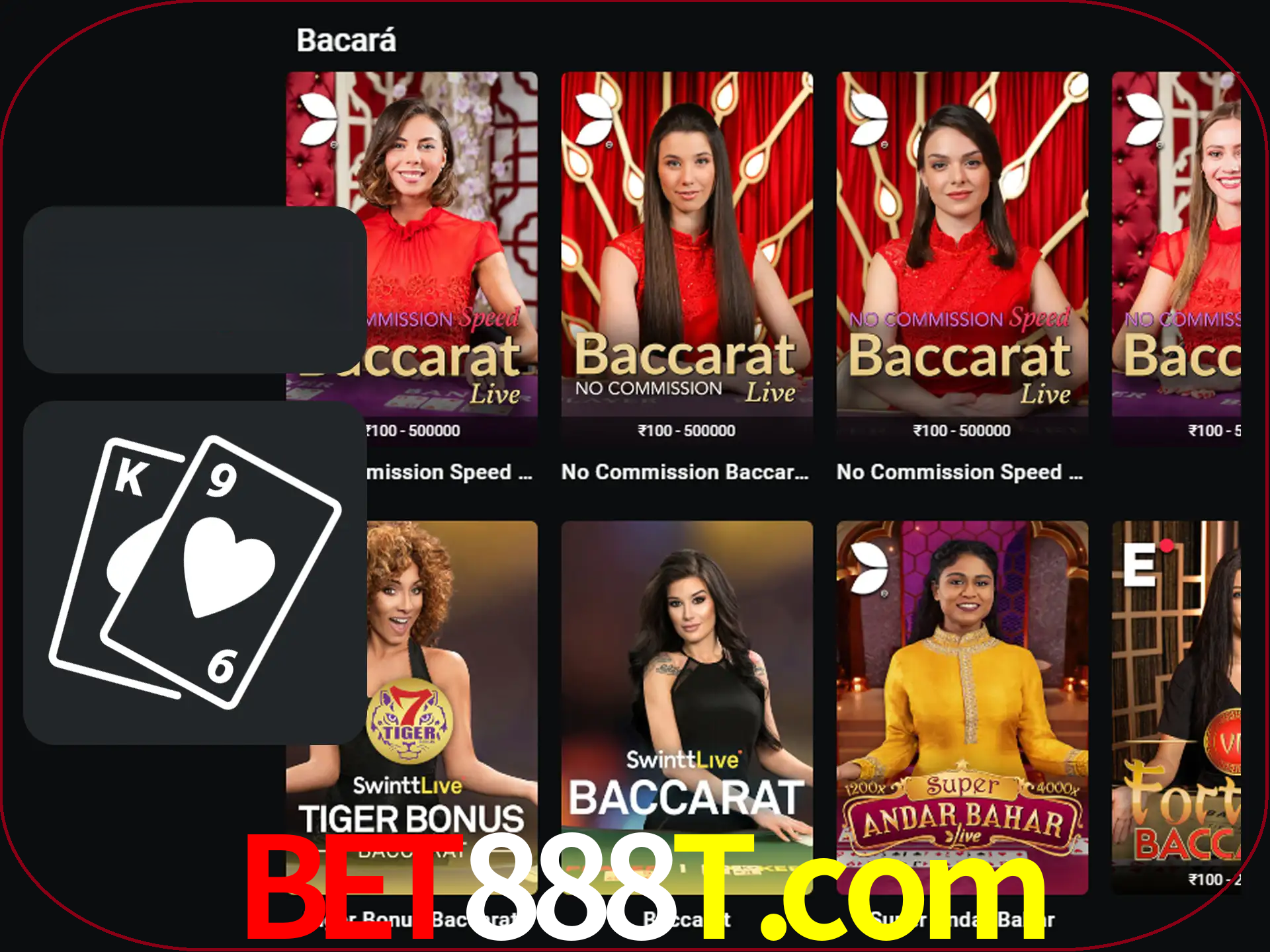Ganhe muito dinheiro jogando jogos de bacará.