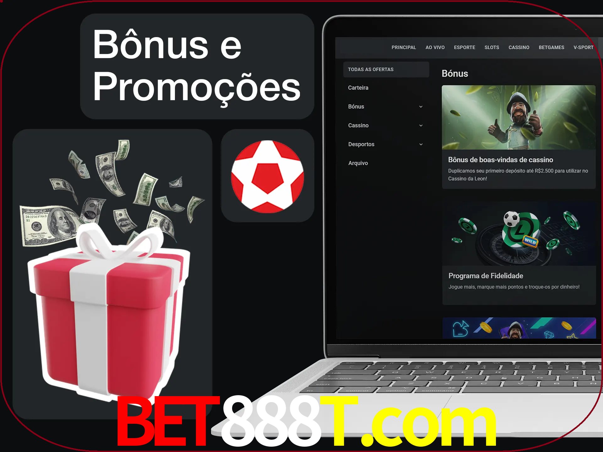 Verifique se há novos bônus e promoções.