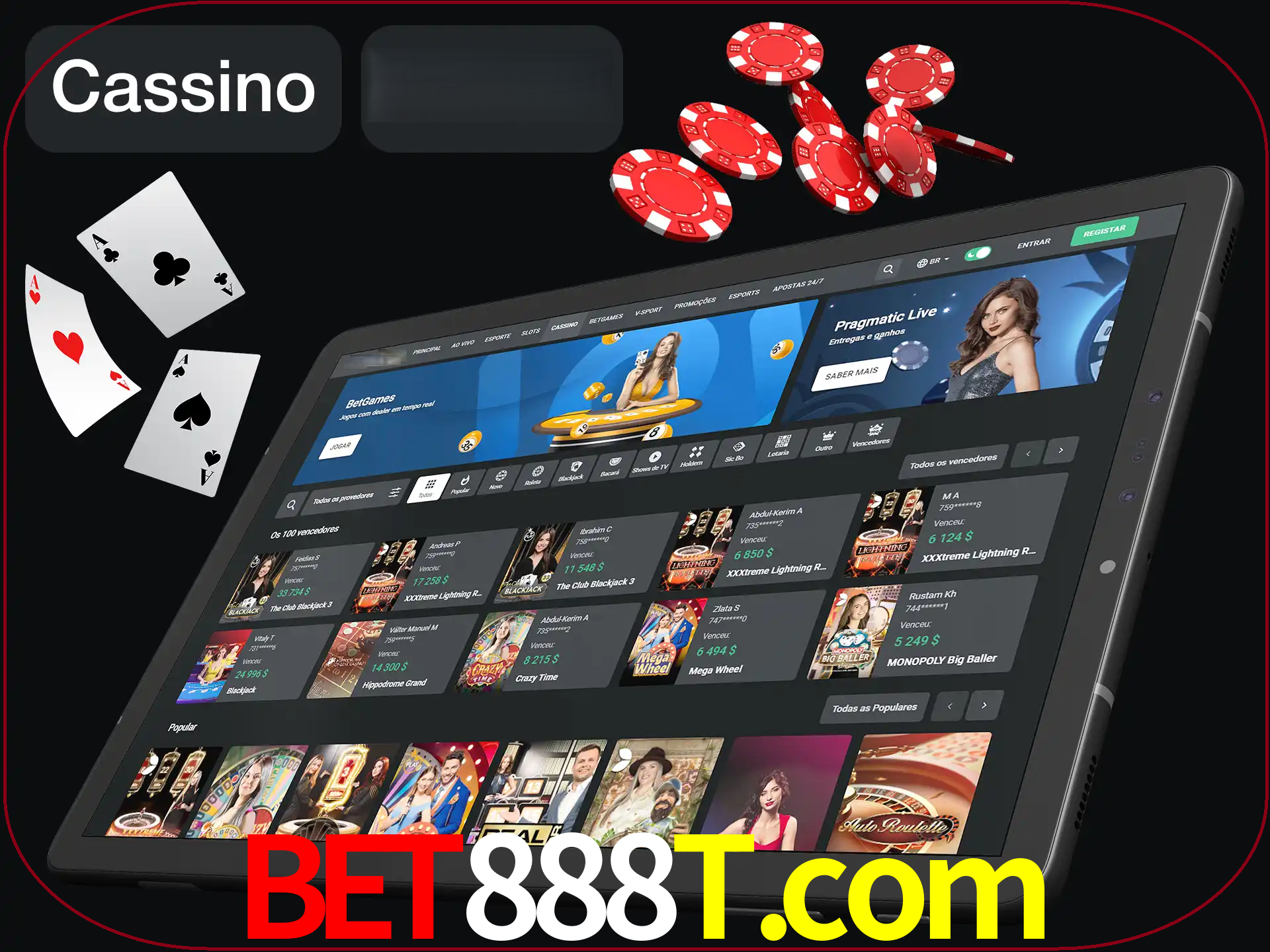 Jogue vários jogos de cassino em nosso cassino.