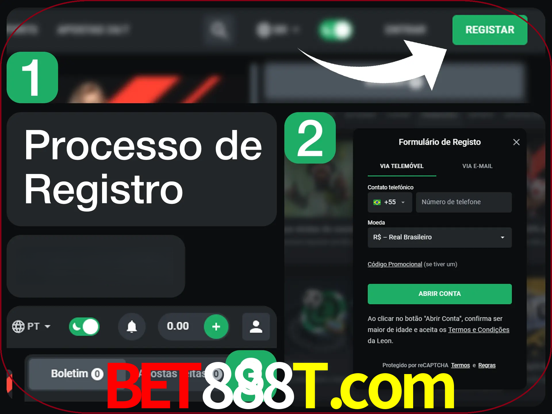 O processo de registro na LeonBet é simples.