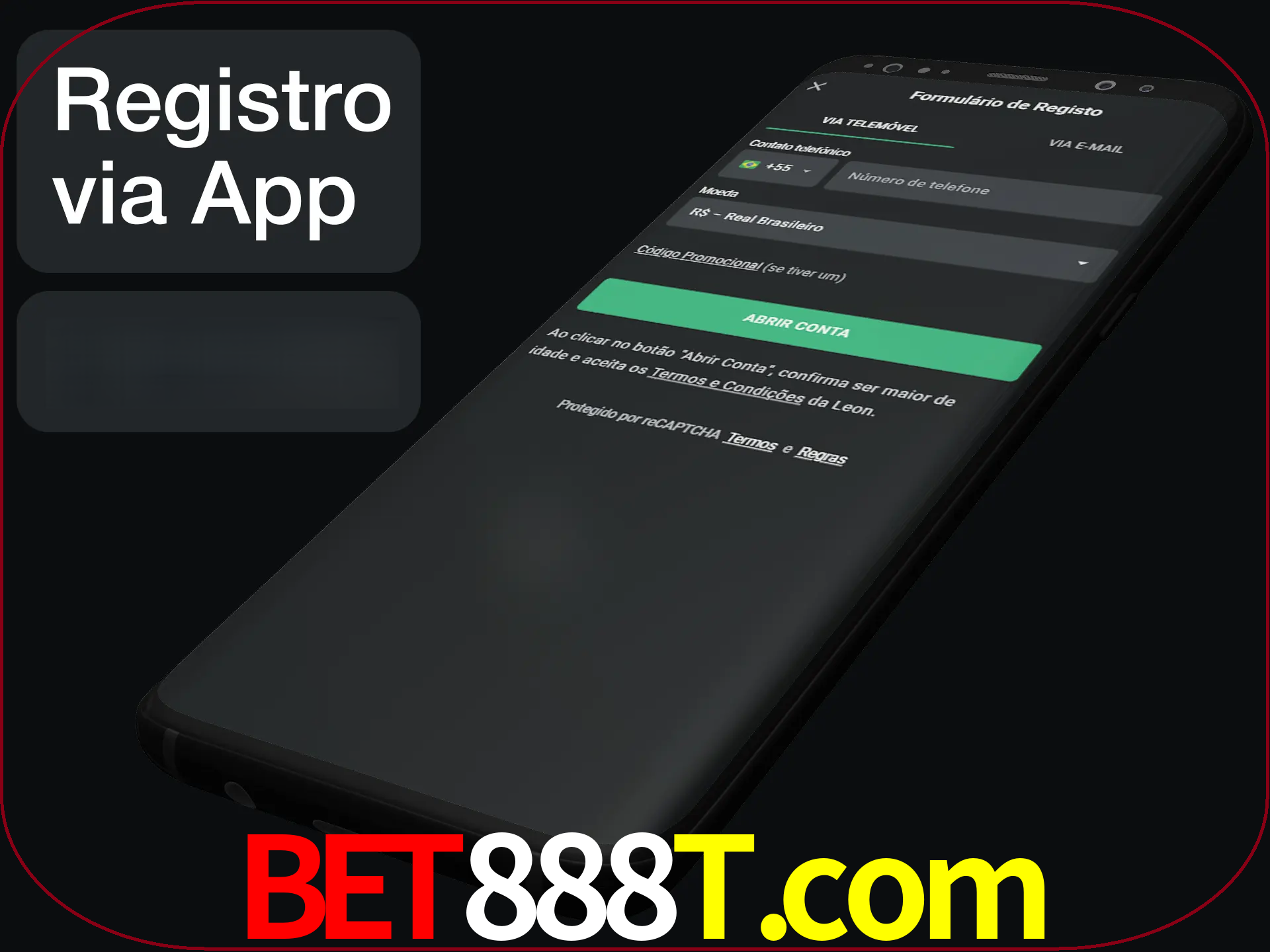 Registre-se quiclly em LeonBet usando o aplicativo.
